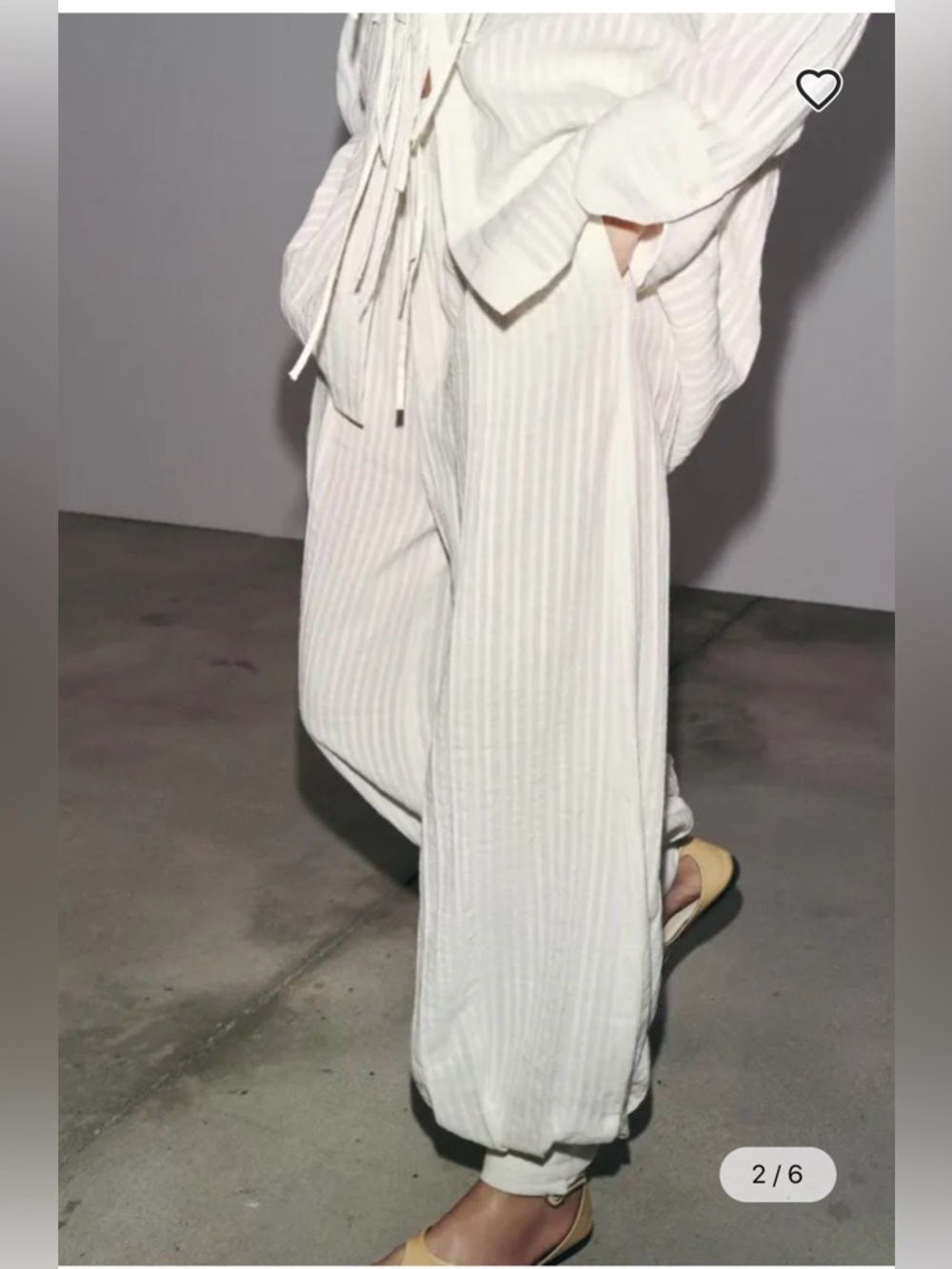 Zara ZW Collection Cuffed Striped Pants